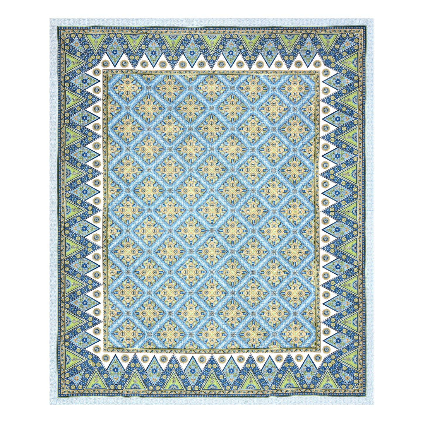 Rajasthan Royal Super Fine Cotton Block Print King Size Bedsheet