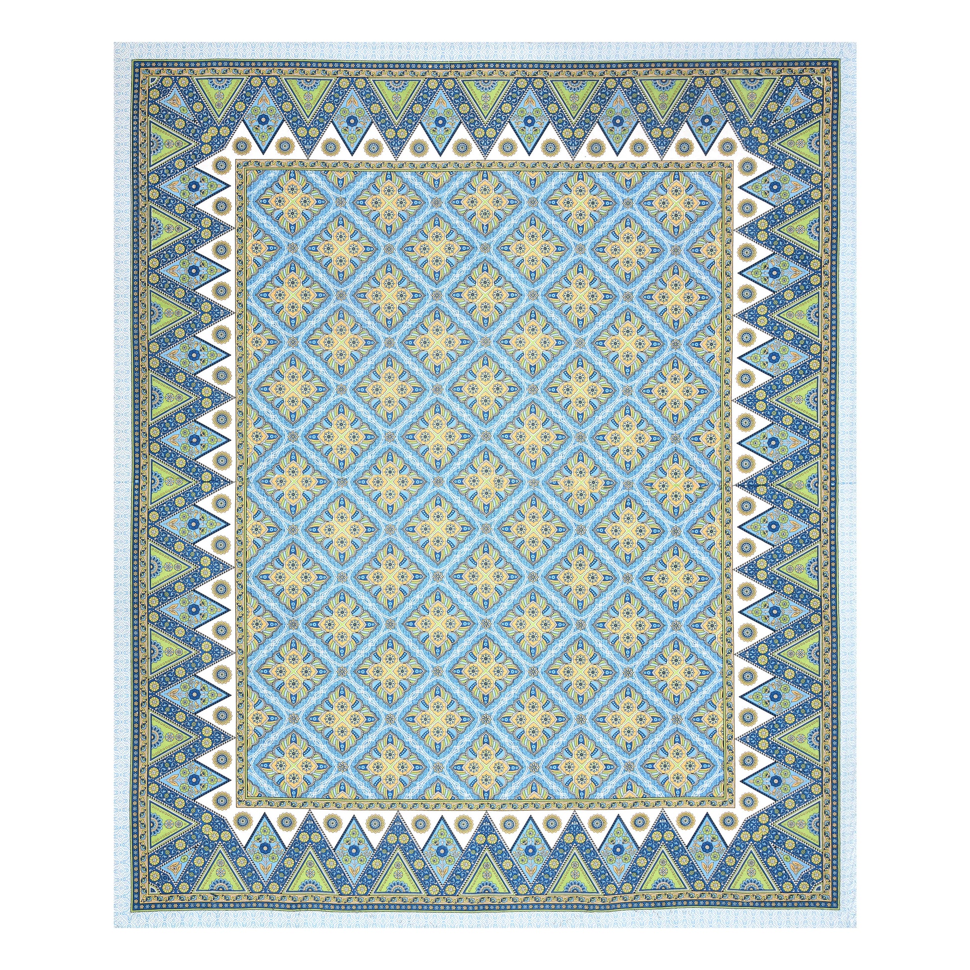 Rajasthan Royal Super Fine Cotton Block Print King Size Bedsheet
