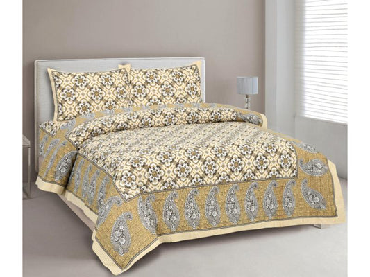Rajasthan Royal Super Fine Cotton Block Print King Size Bedsheet