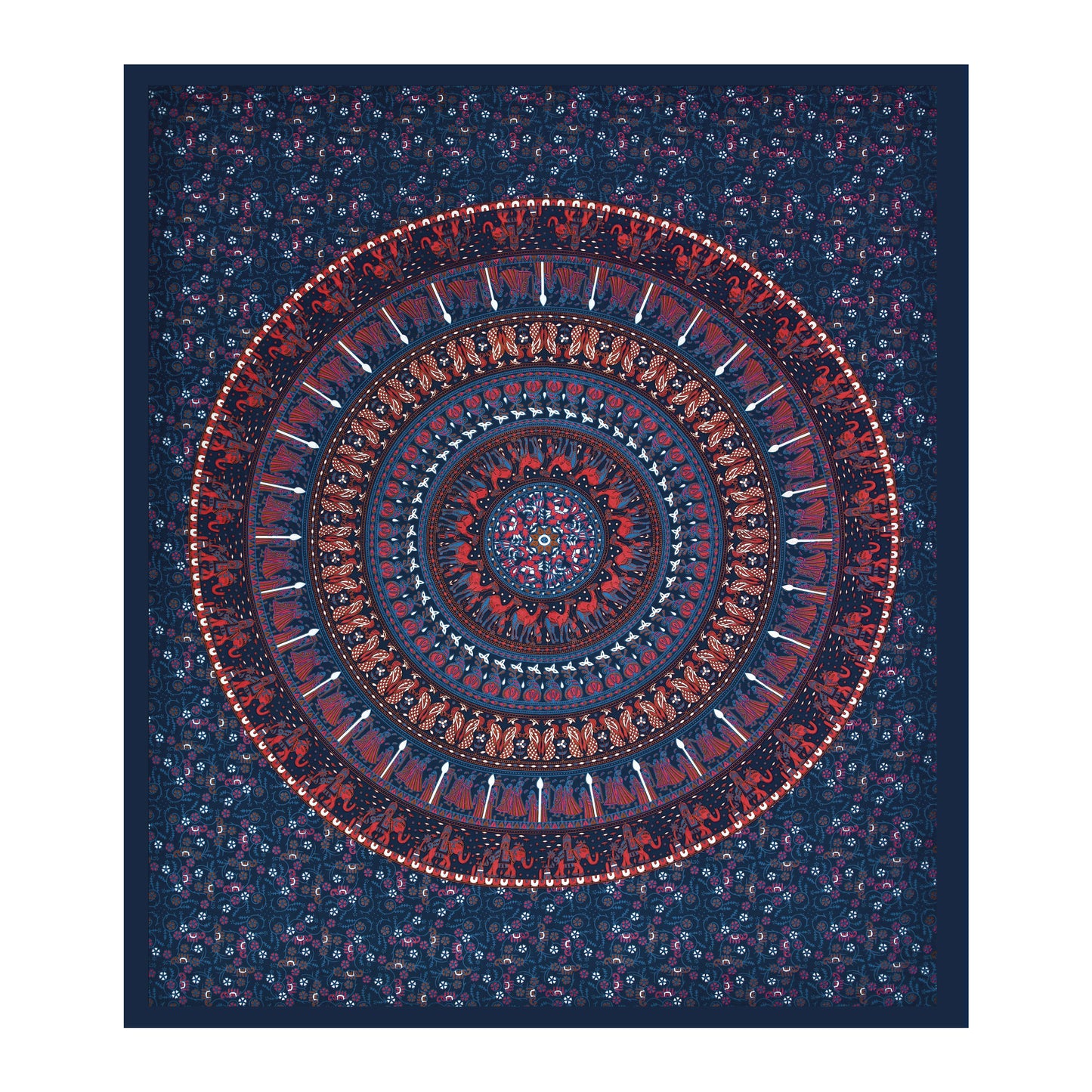 Rajasthan Royal Super Fine Cotton Block Print King Size Bedsheet