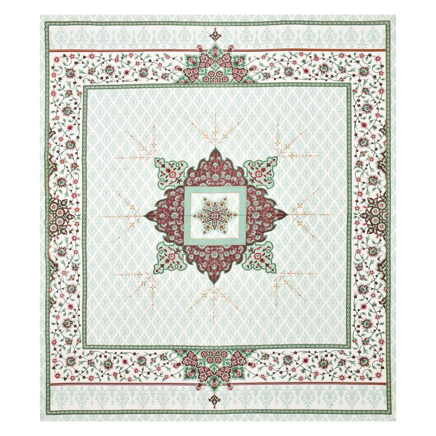 Rajasthan Royal Super Fine Cotton Block Print King Size Bedsheet