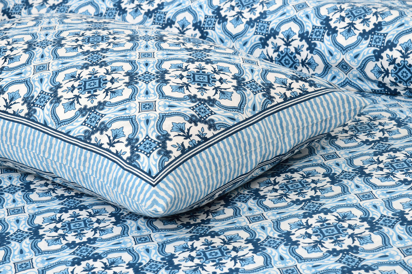 Rajasthan Royal Super Fine Cotton Block Print King Size Bedsheet