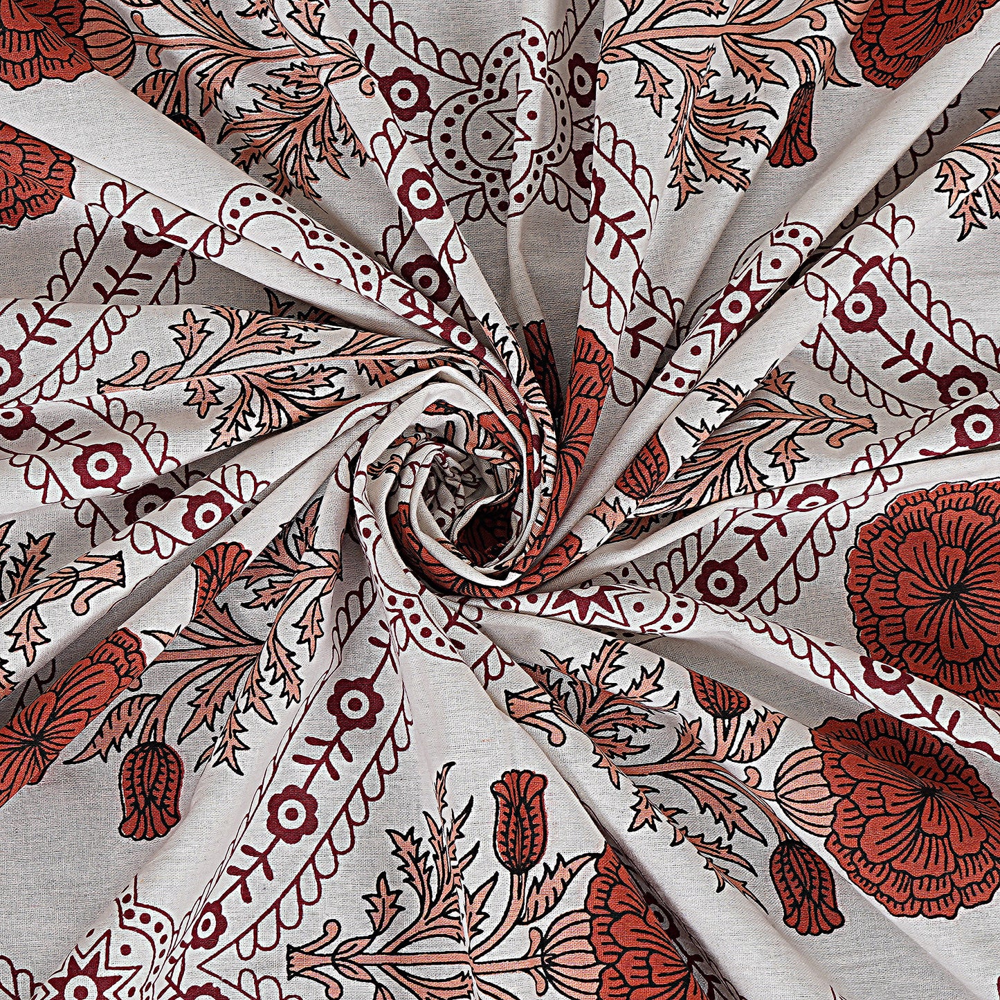 Rajasthan Royal Super Fine Cotton Block Print King Size Bedsheet