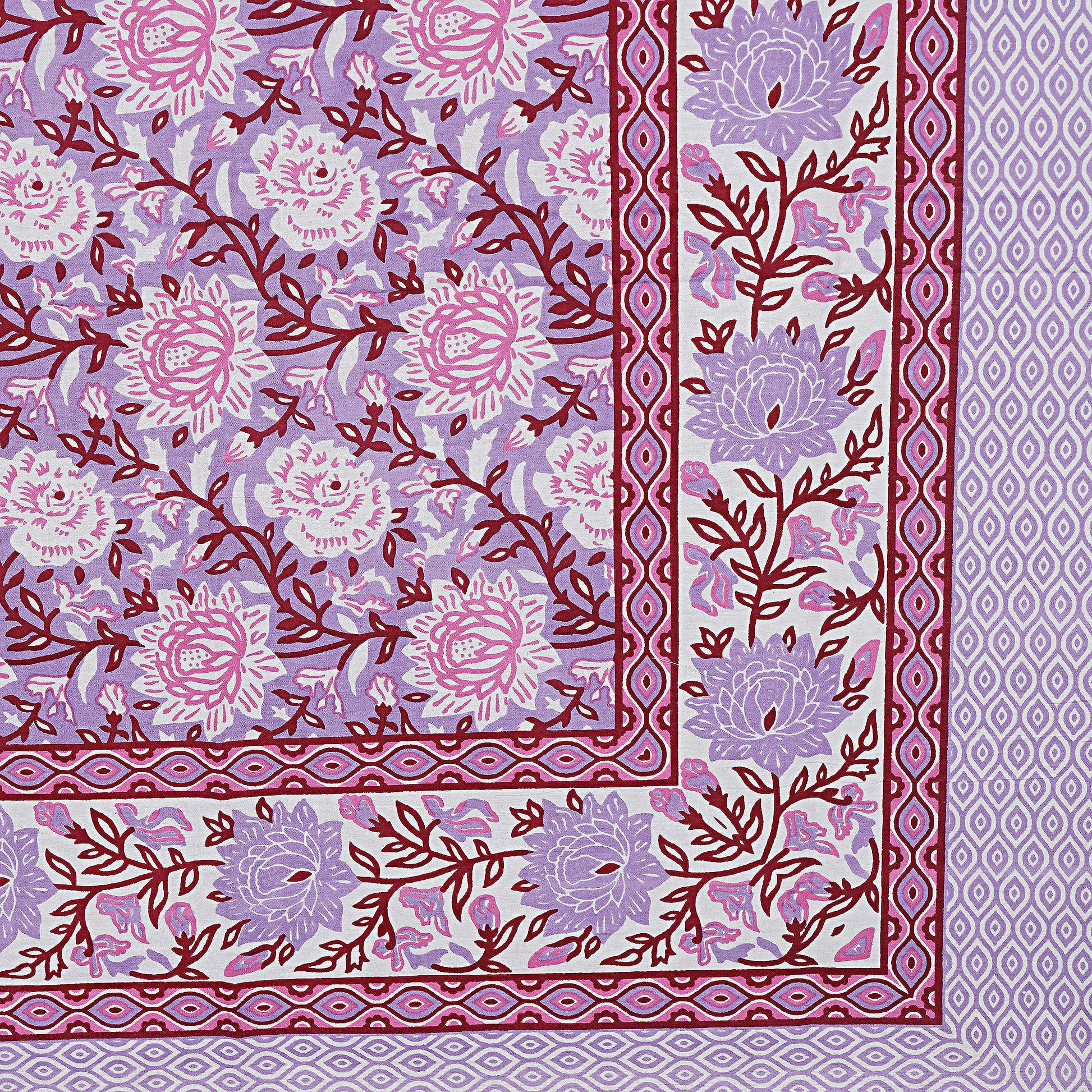 Rajasthan Royal Super Fine Cotton Block Print King Size Bedsheet