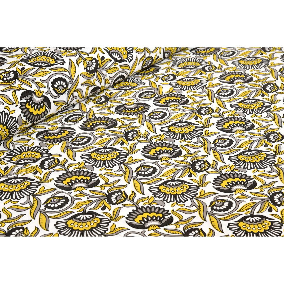 Rajasthan Royal Super Fine Cotton Block Print King Size Bedsheet