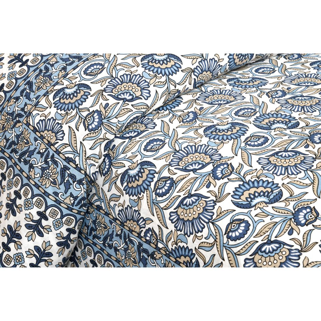 Rajasthan Royal Super Fine Cotton Block Print King Size Bedsheet