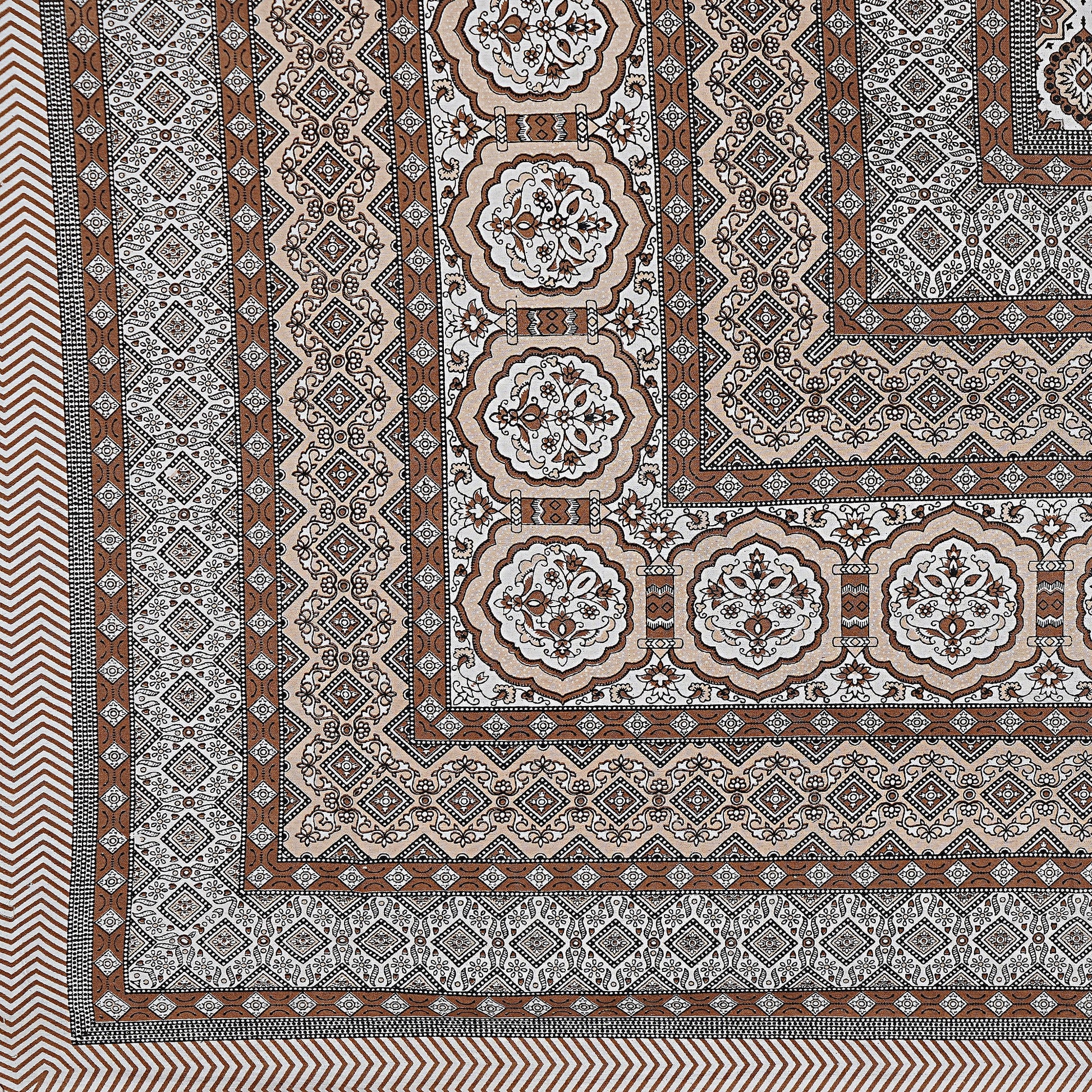 Rajasthan Royal Super Fine Cotton Block Print King Size Bedsheet