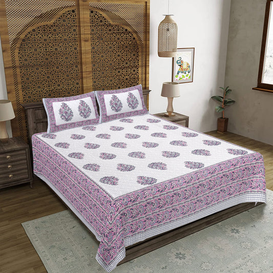 Rajasthan Royal Super Fine Cotton Block Print King Size Bedsheet