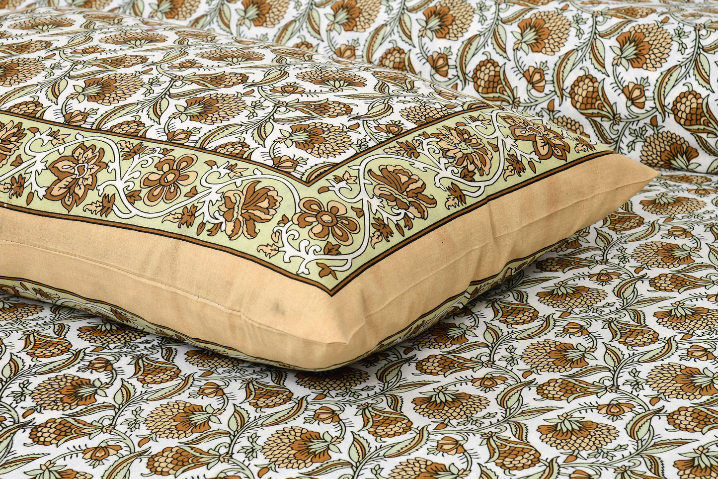 Rajasthan Royal Super Fine Cotton Block Print King Size Bedsheet