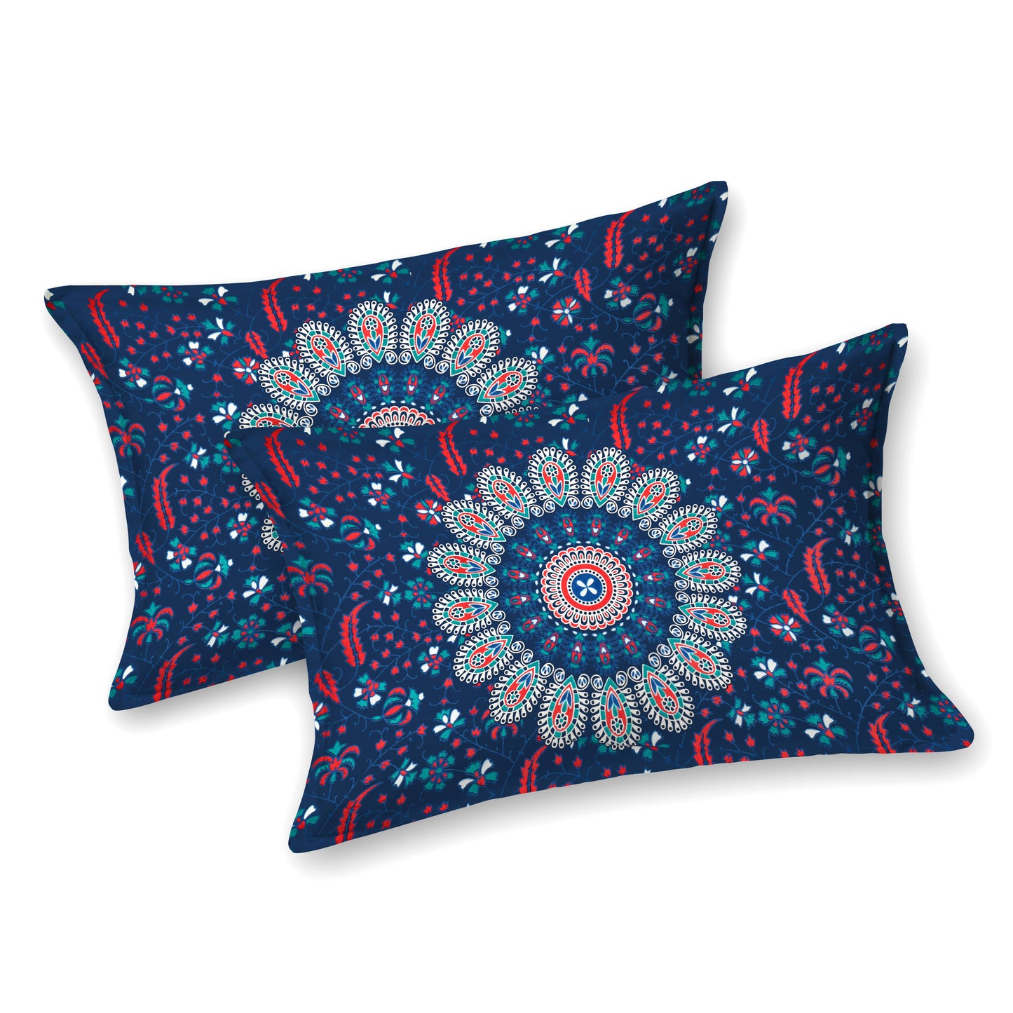 Rajasthan Royal Super Fine Cotton Block Print King Size Bedsheet