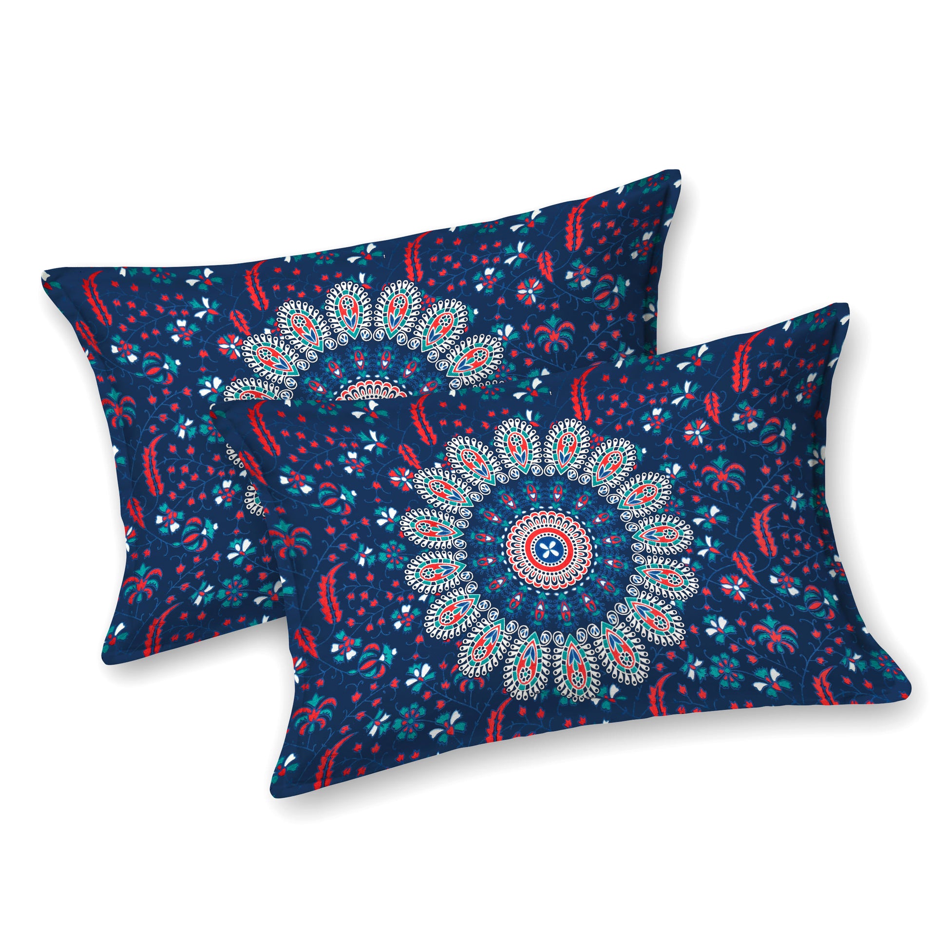 Rajasthan Royal Super Fine Cotton Block Print King Size Bedsheet