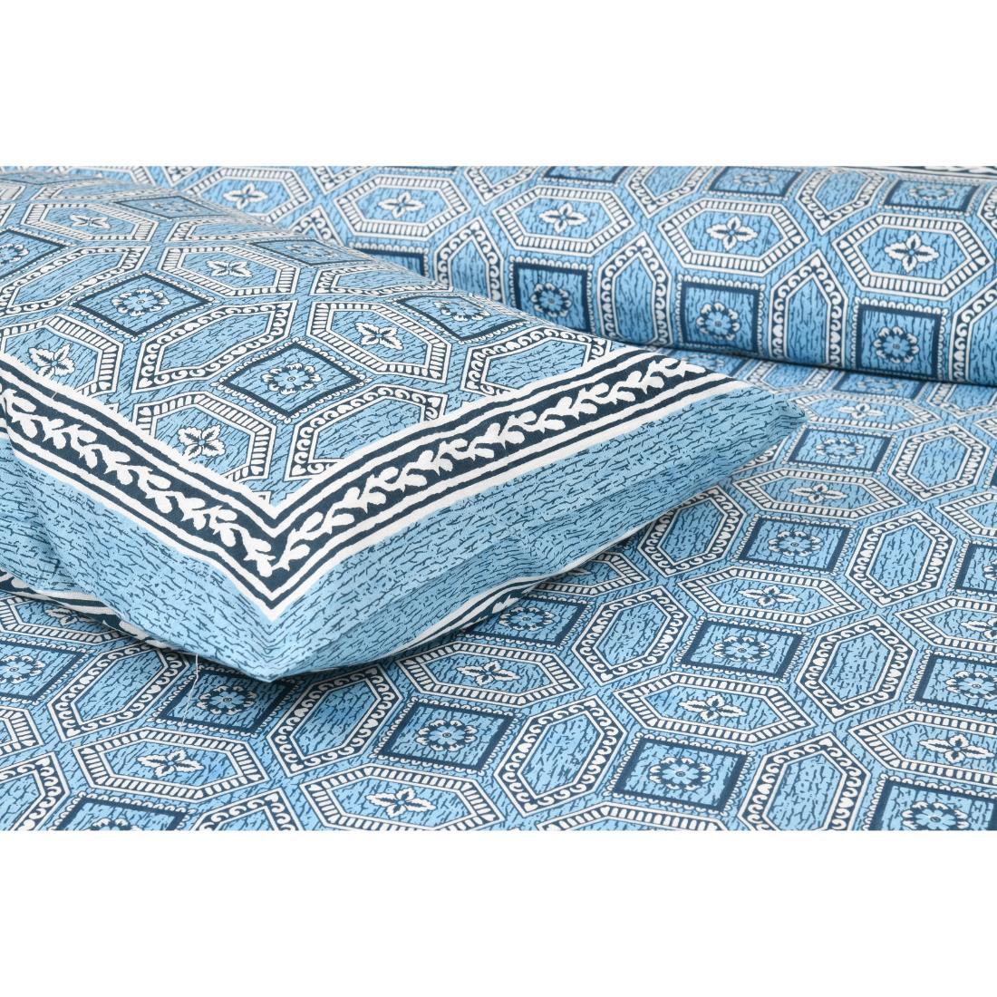 Rajasthan Royal Super Fine Cotton Block Print King Size Bedsheet