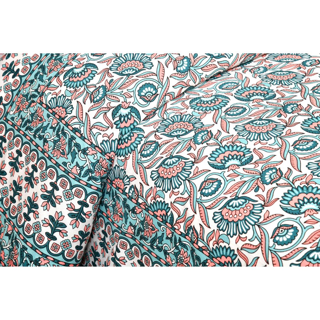Rajasthan Royal Super Fine Cotton Block Print King Size Bedsheet