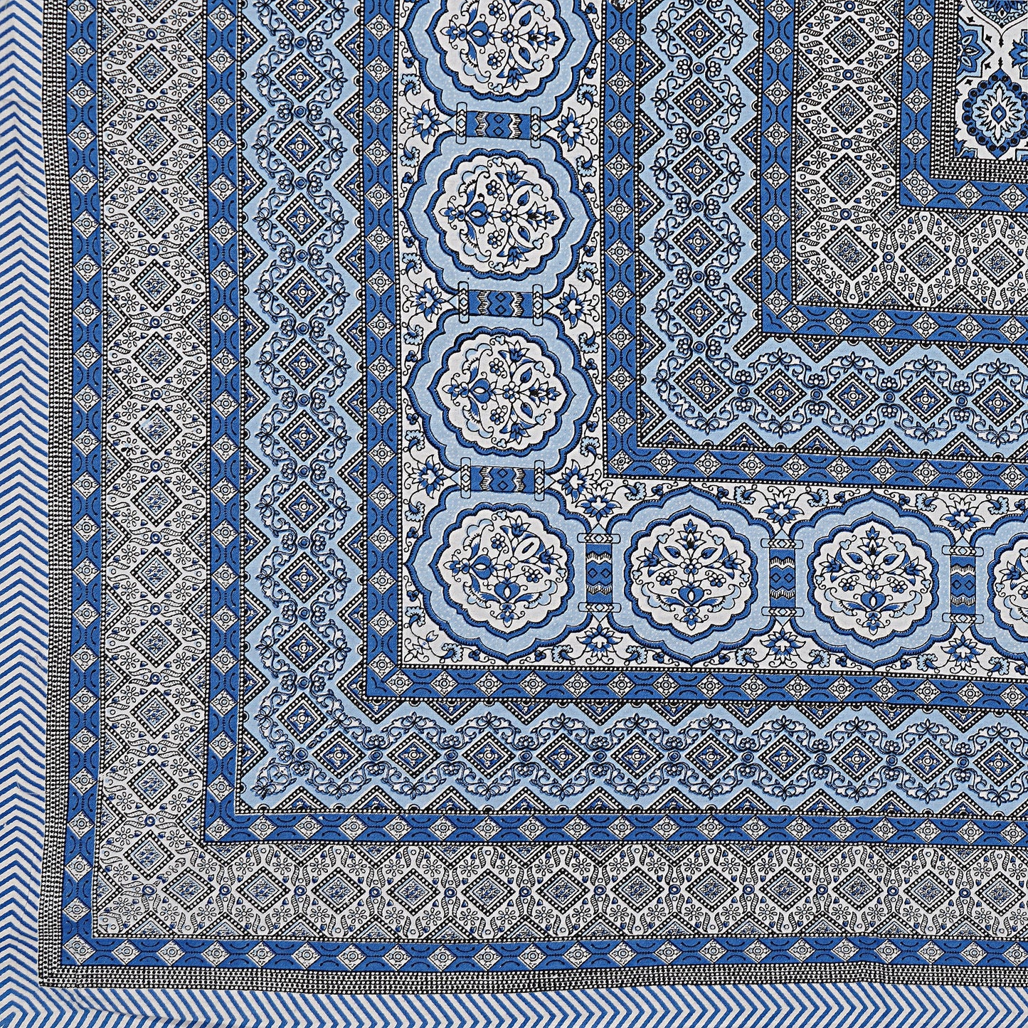 Rajasthan Royal Super Fine Cotton Block Print King Size Bedsheet
