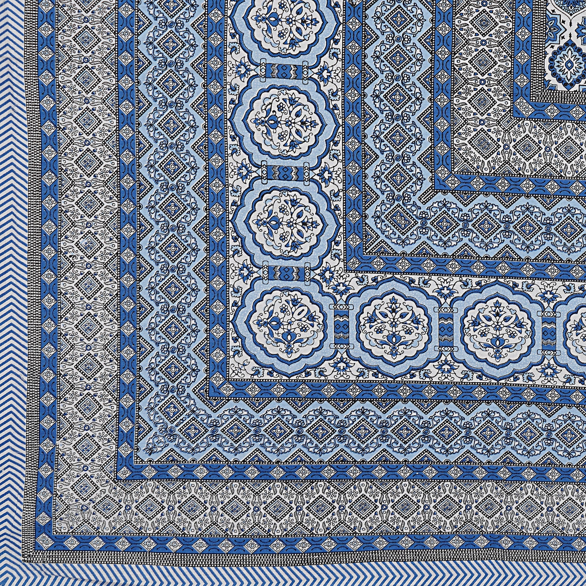 Rajasthan Royal Super Fine Cotton Block Print King Size Bedsheet