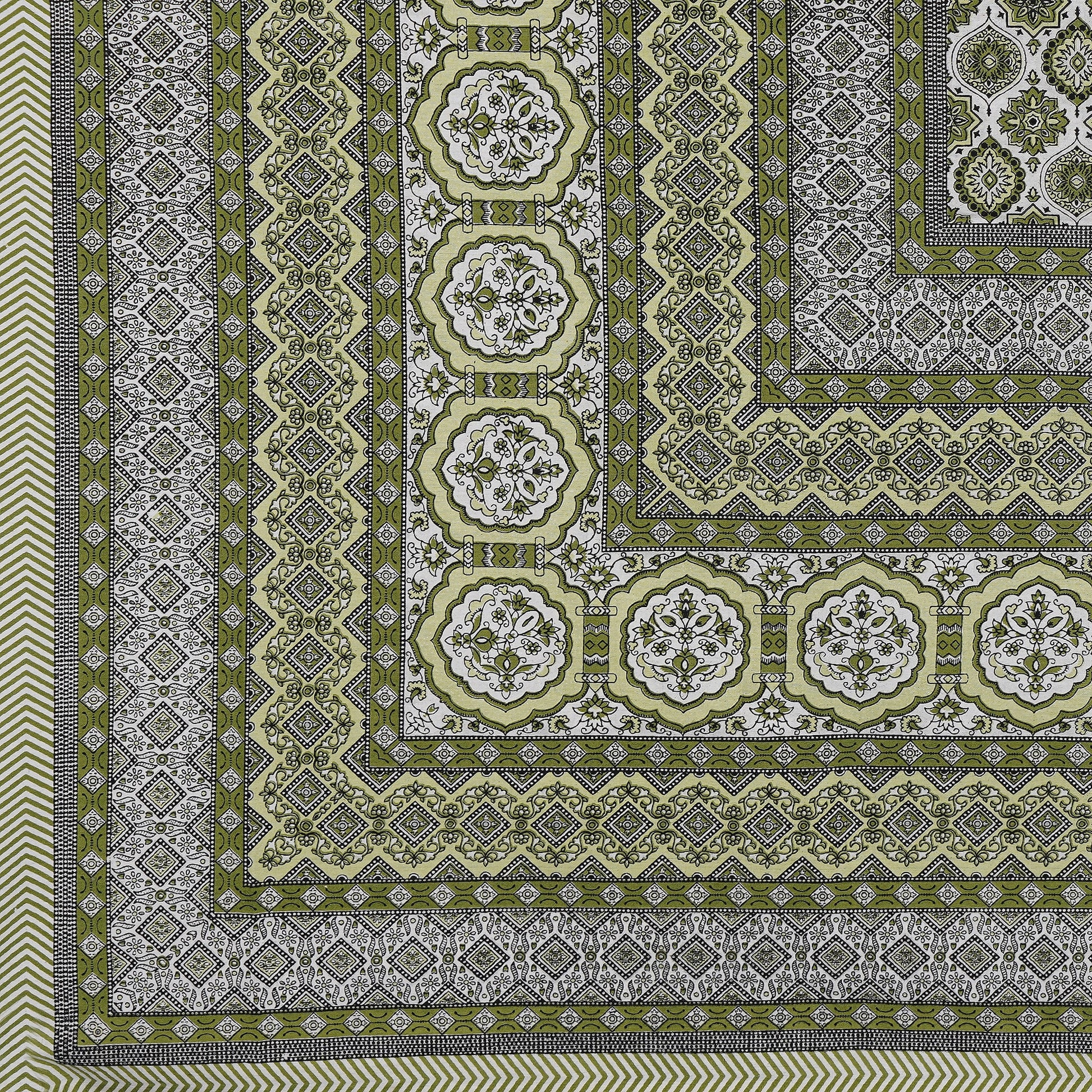 Rajasthan Royal Super Fine Cotton Block Print King Size Bedsheet