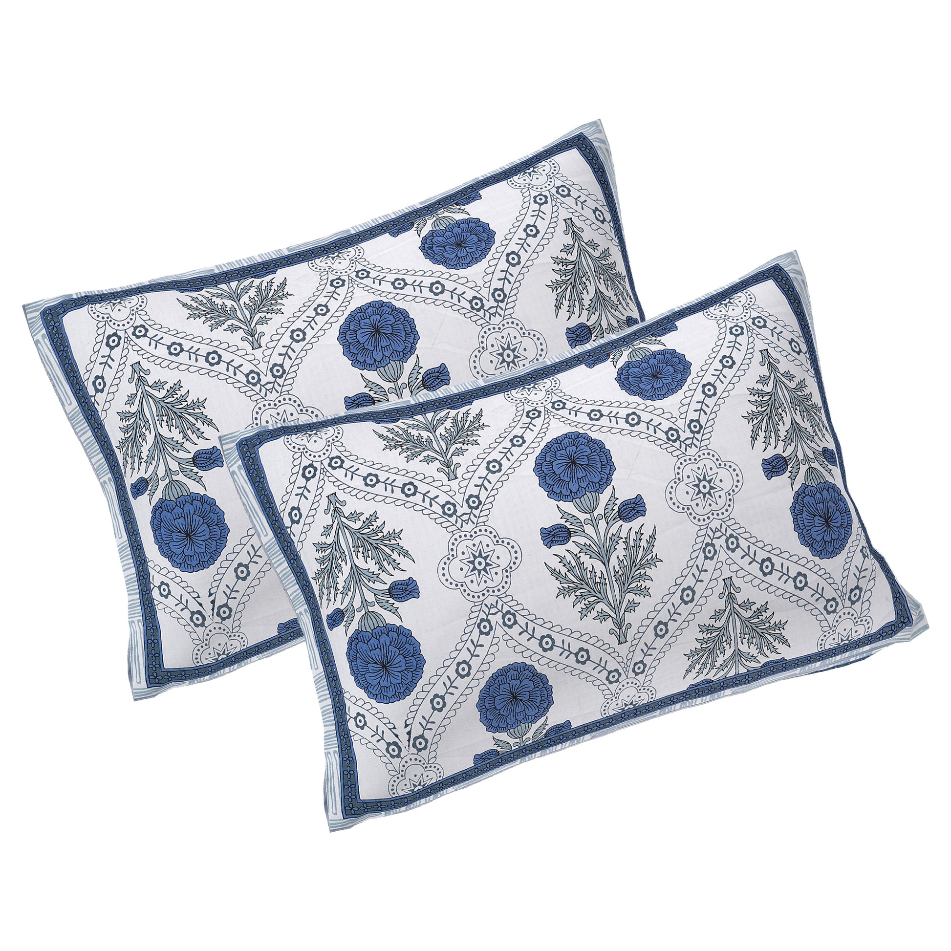 Rajasthan Royal Super Fine Cotton Block Print King Size Bedsheet