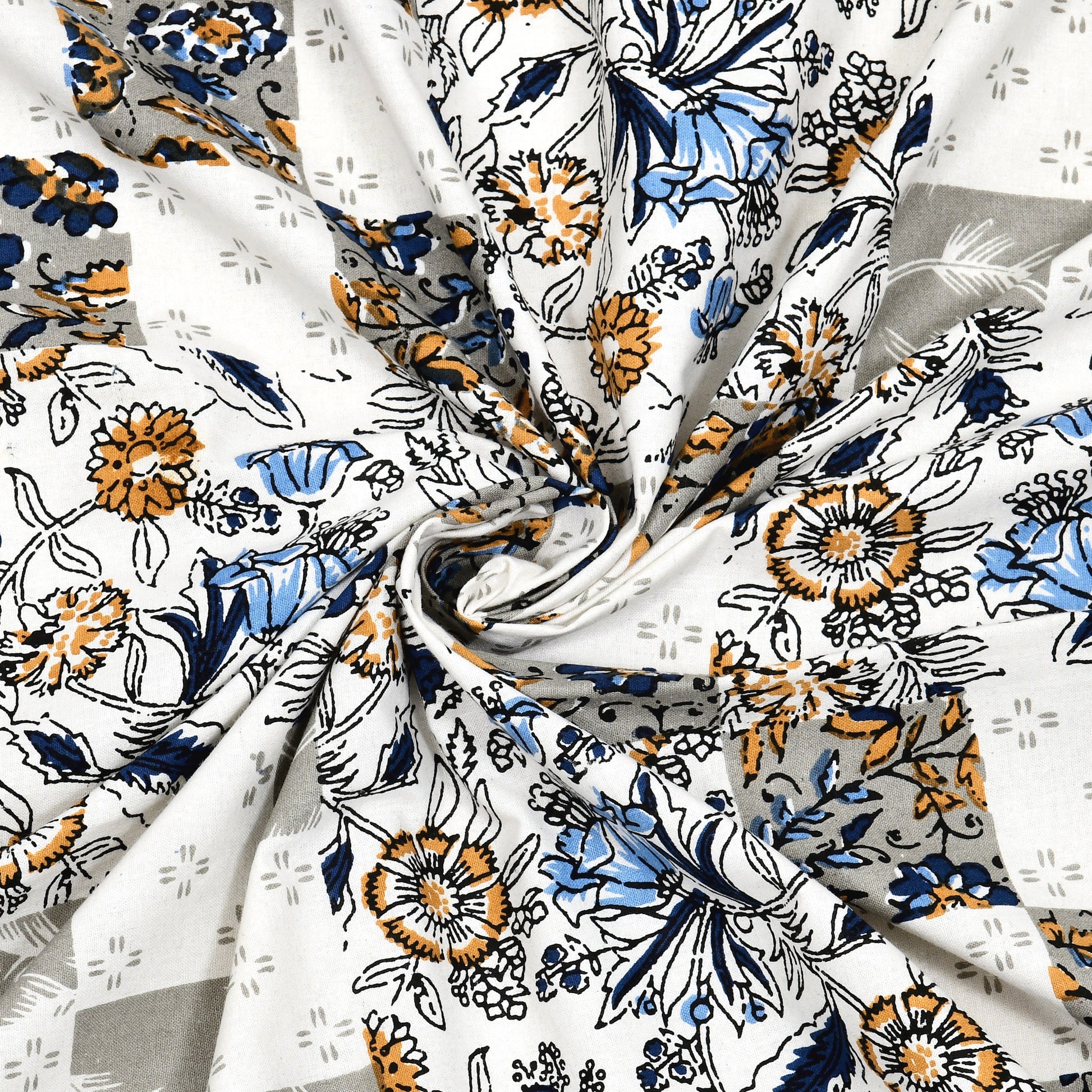 Rajasthan Royal Super Fine Cotton Block Print King Size Bedsheet