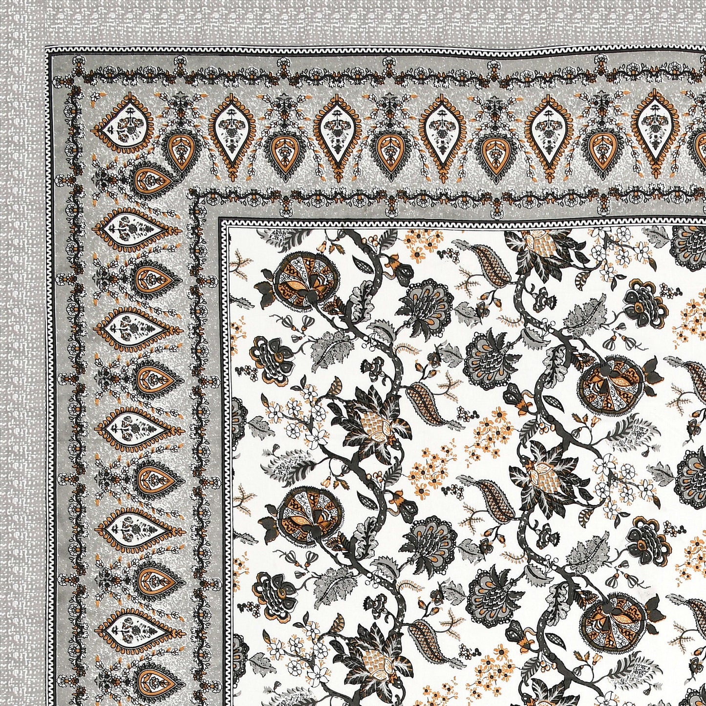 Rajasthan Royal Super Fine Cotton Block Print King Size Bedsheet