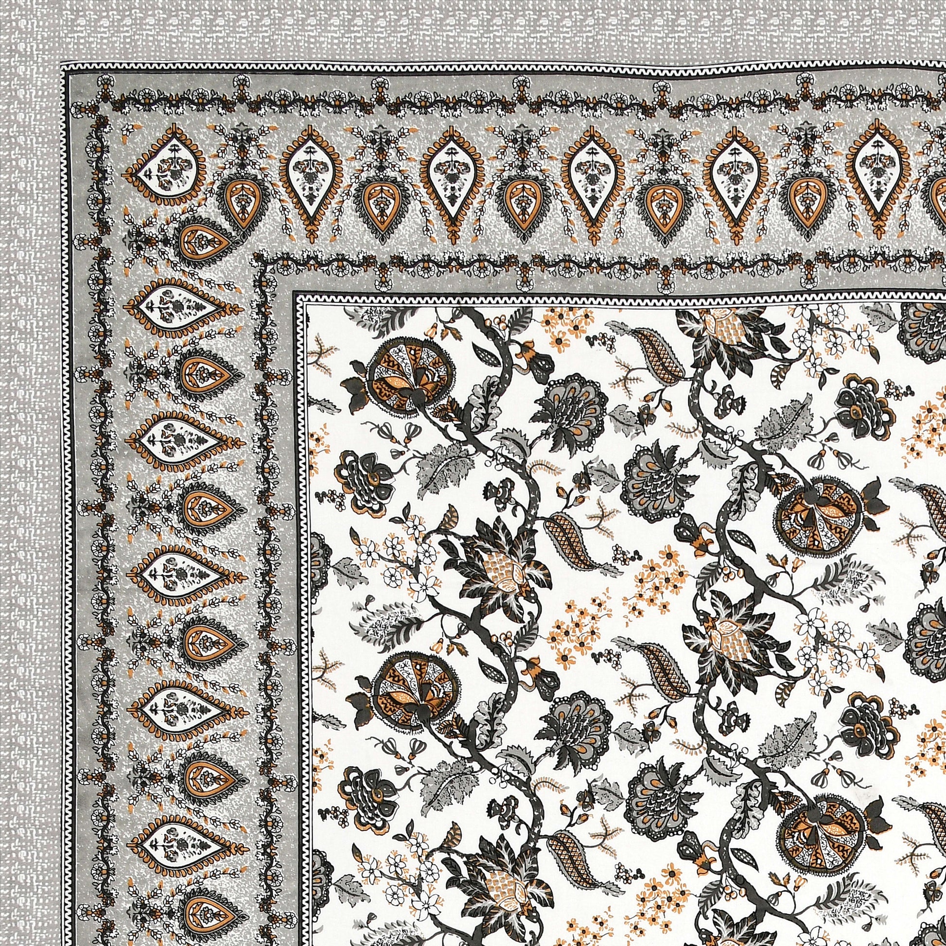 Rajasthan Royal Super Fine Cotton Block Print King Size Bedsheet