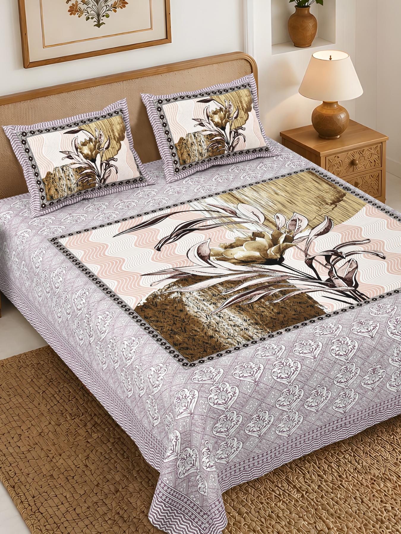 Rajasthan Royal Super Fine Cotton Block Print King Size Bedsheet