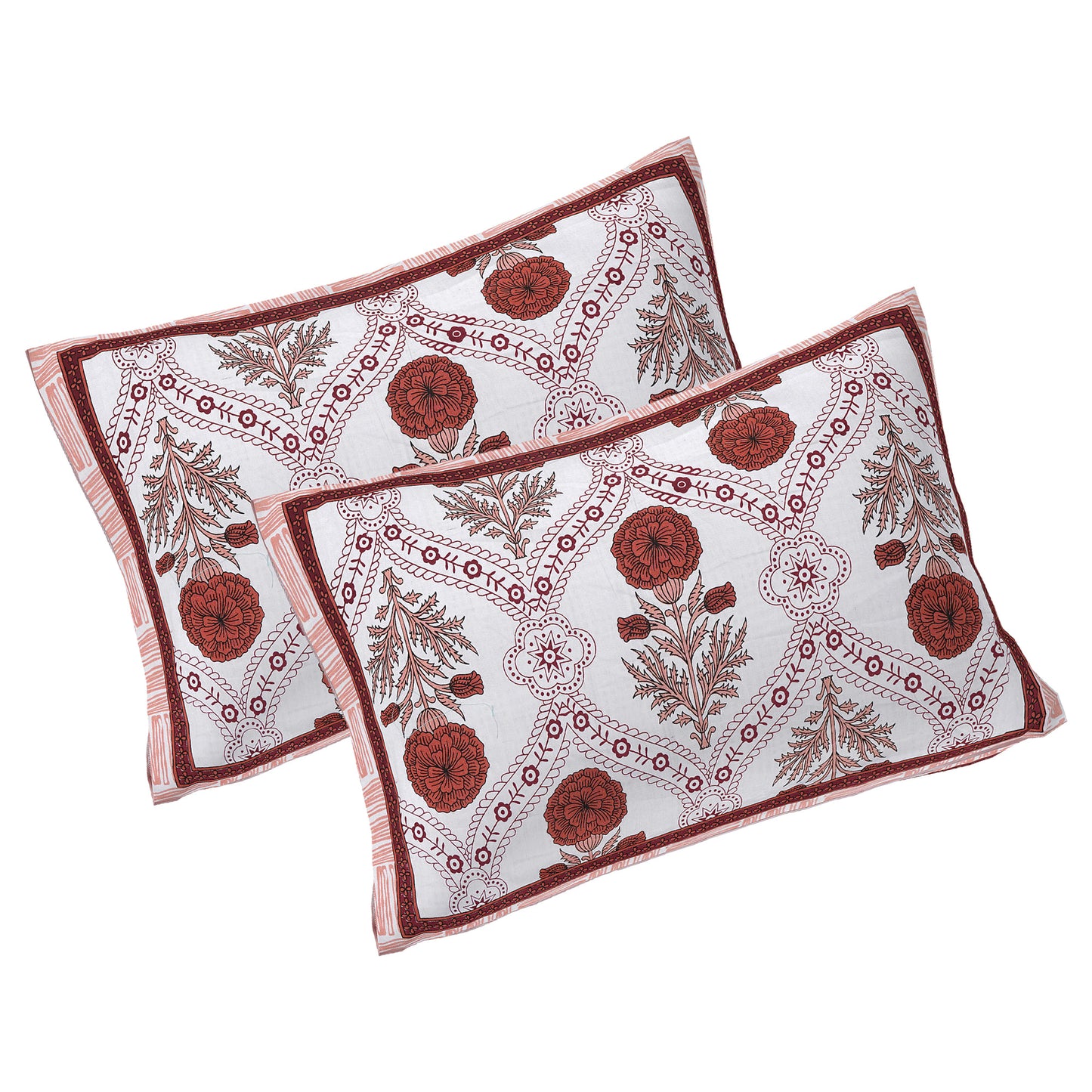 Rajasthan Royal Super Fine Cotton Block Print King Size Bedsheet