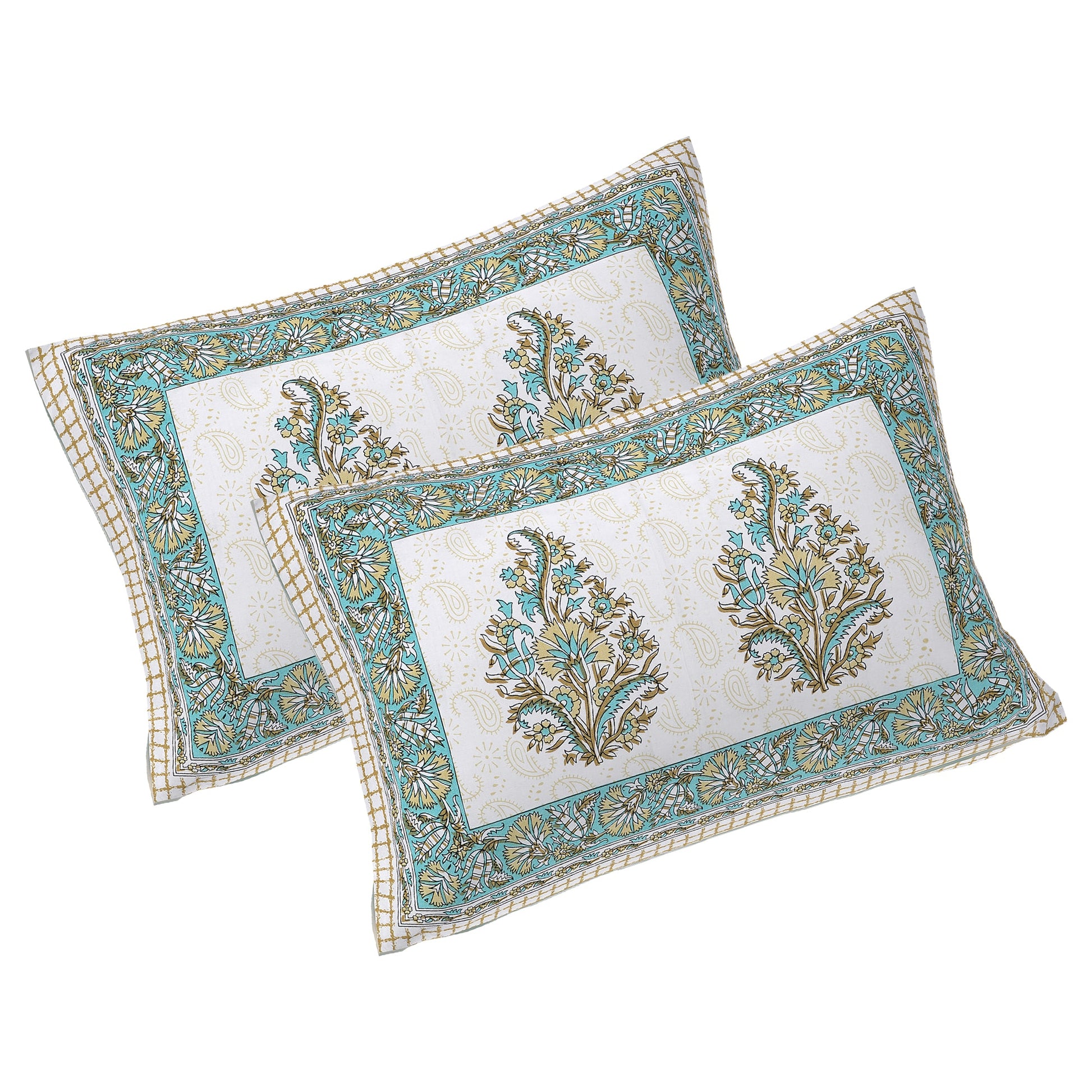 Rajasthan Royal Super Fine Cotton Block Print King Size Bedsheet