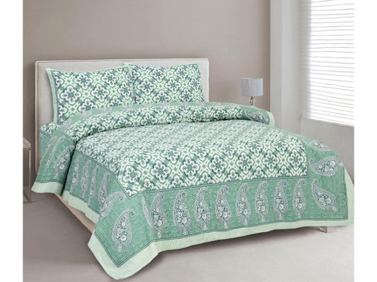 Rajasthan Royal Super Fine Cotton Block Print King Size Bedsheet