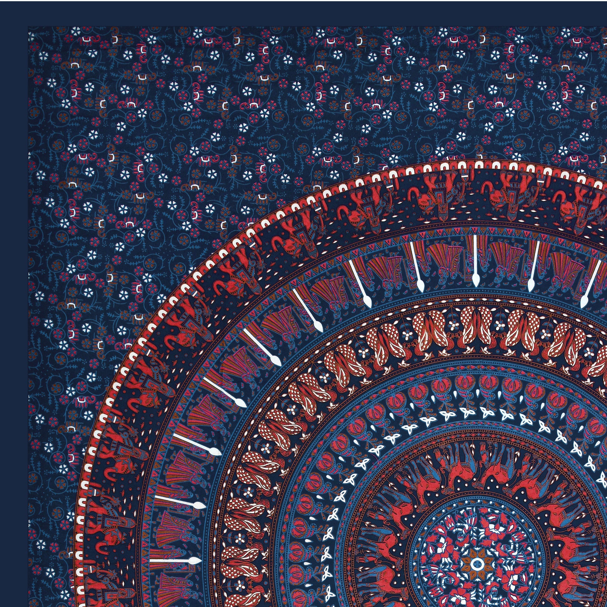 Rajasthan Royal Super Fine Cotton Block Print King Size Bedsheet
