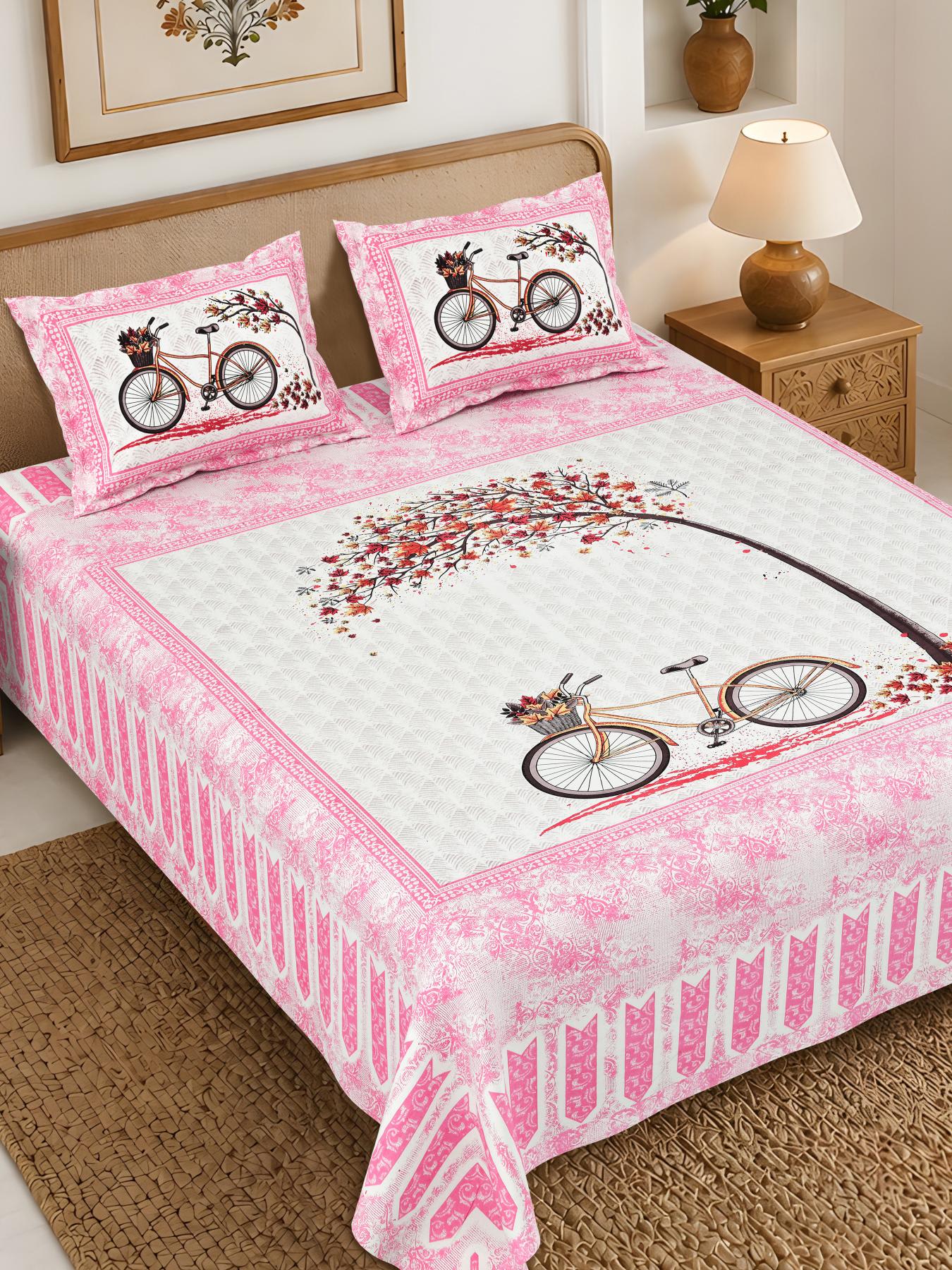Rajasthan Royal Super Fine Cotton Block Print King Size Bedsheet