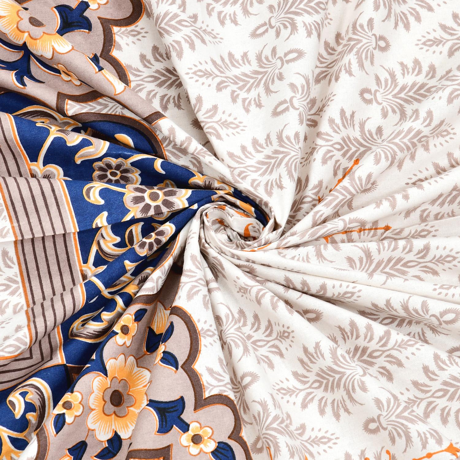 Rajasthan Royal Super Fine Cotton Block Print King Size Bedsheet