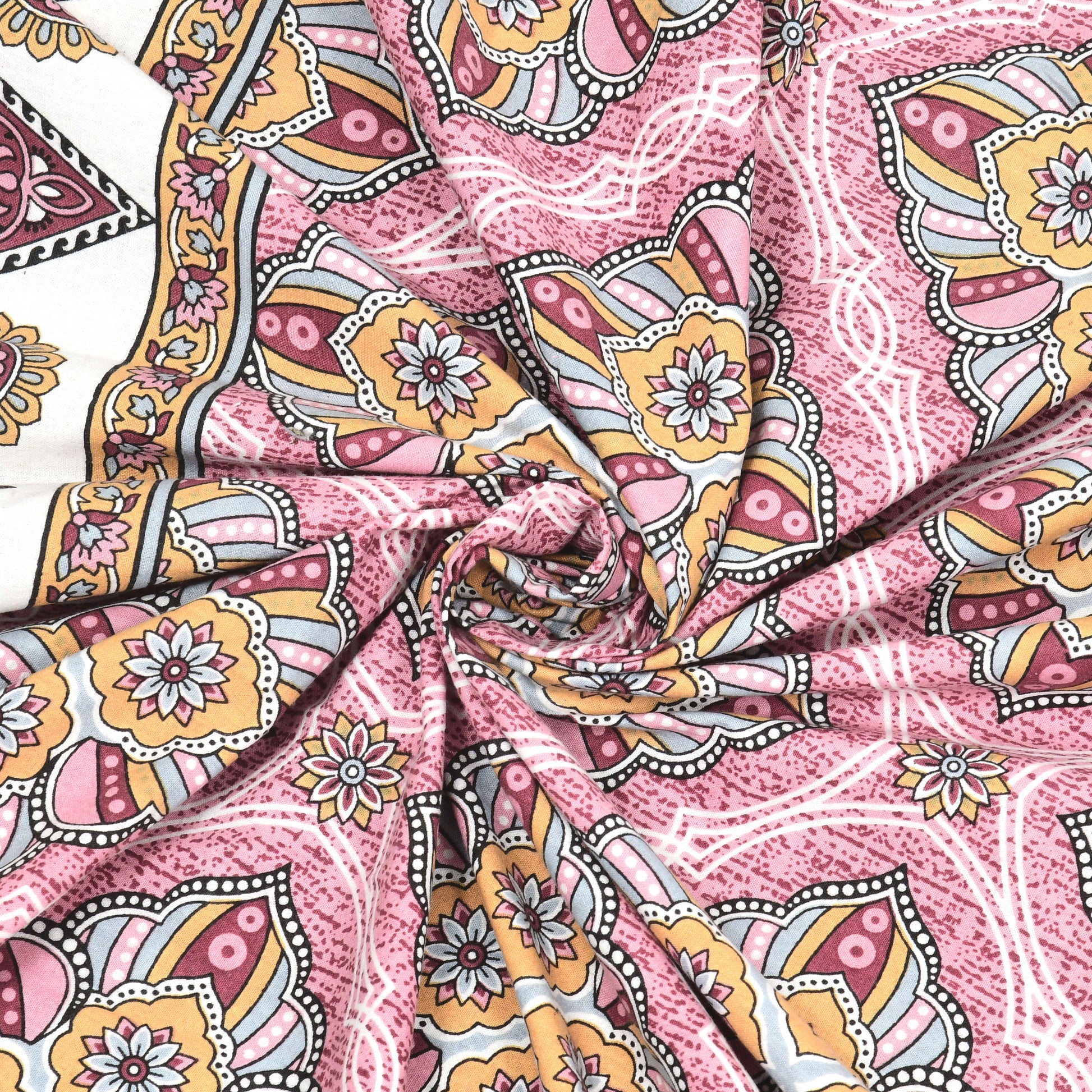 Rajasthan Royal Super Fine Cotton Block Print King Size Bedsheet