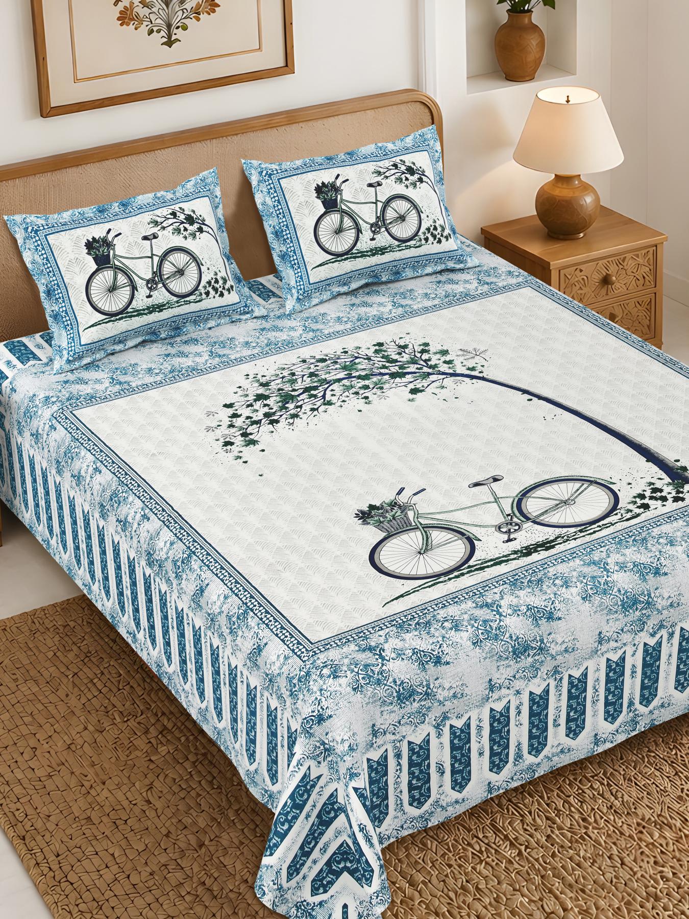 Rajasthan Royal Super Fine Cotton Block Print King Size Bedsheet
