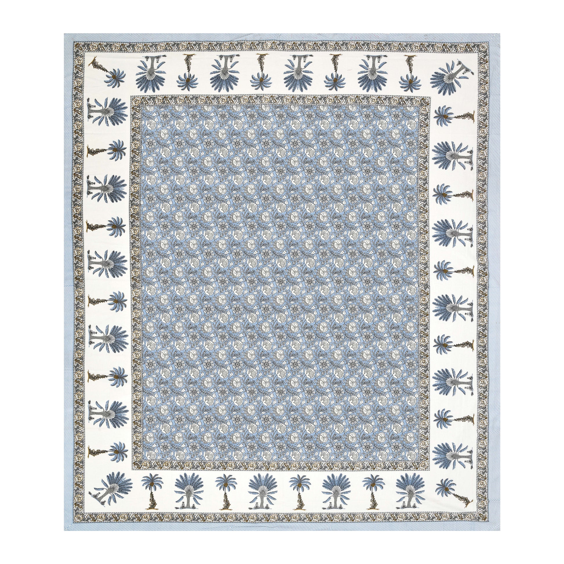 Rajasthan Royal Super Fine Cotton Block Print King Size Bedsheet