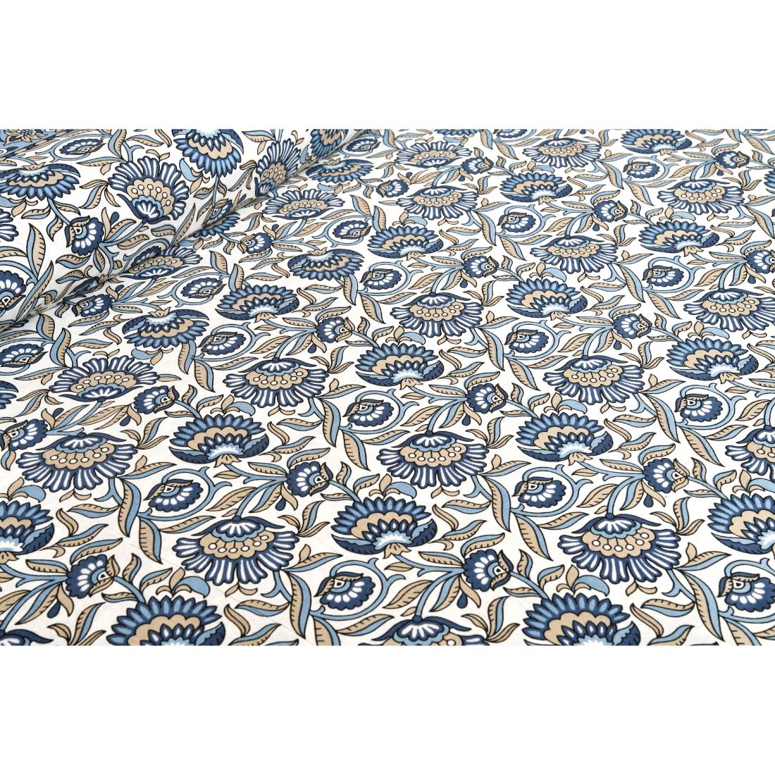 Rajasthan Royal Super Fine Cotton Block Print King Size Bedsheet