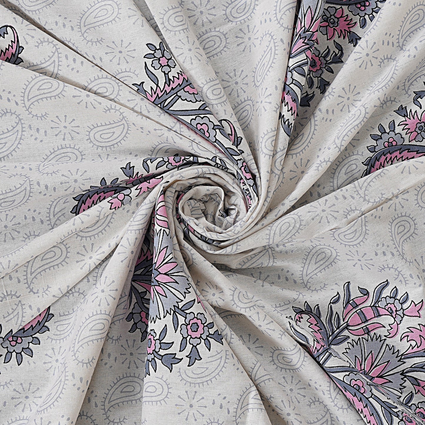 Rajasthan Royal Super Fine Cotton Block Print King Size Bedsheet