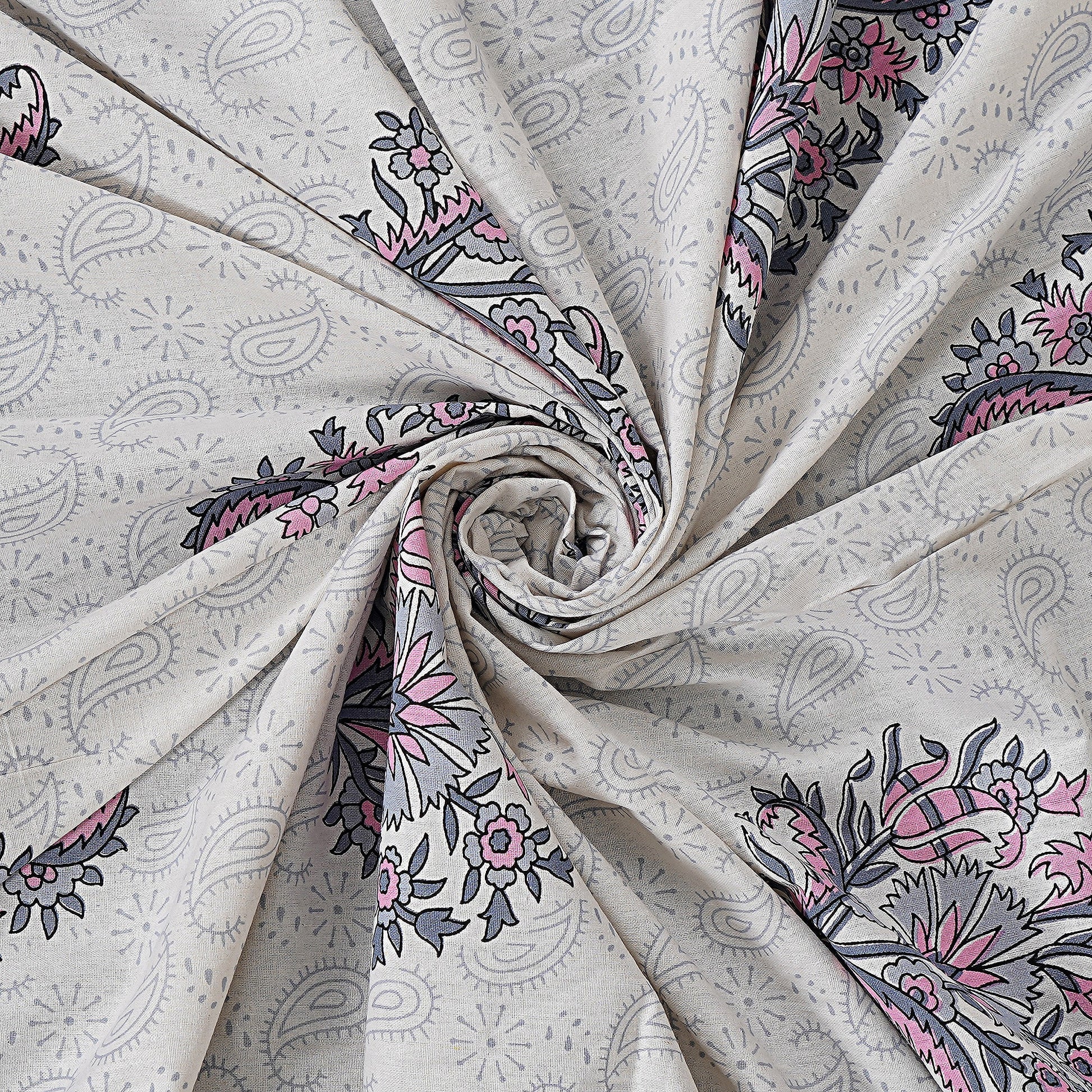 Rajasthan Royal Super Fine Cotton Block Print King Size Bedsheet