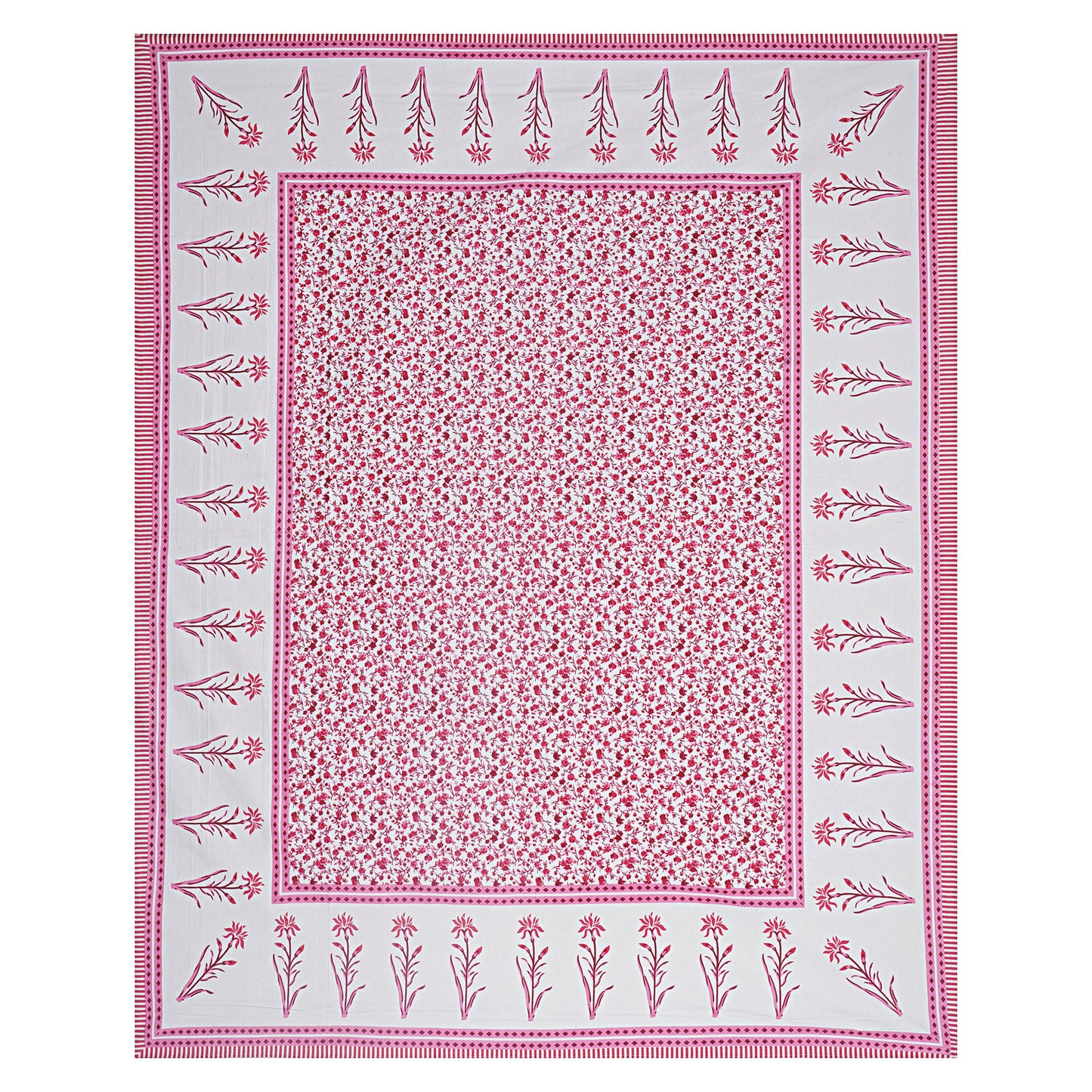 Rajasthan Royal Super Fine Cotton Block Print King Size Bedsheet