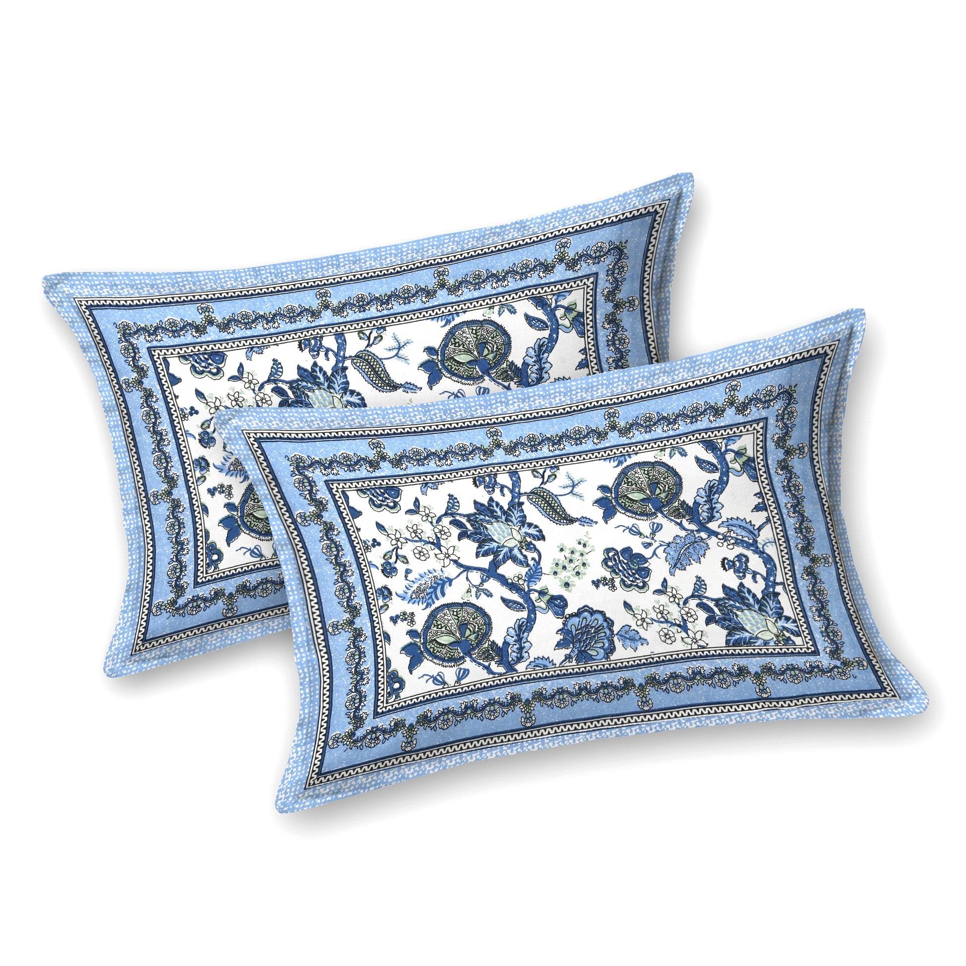 Rajasthan Royal Super Fine Cotton Block Print King Size Bedsheet