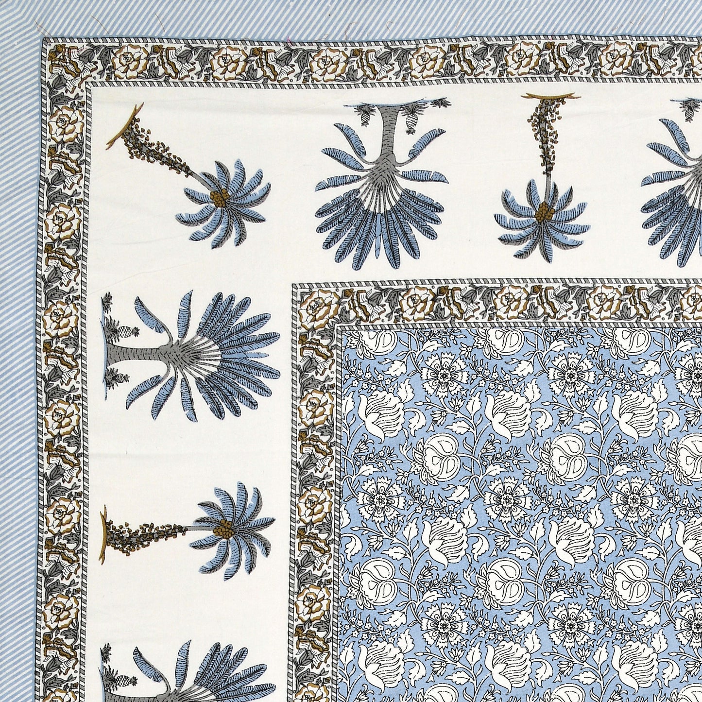 Rajasthan Royal Super Fine Cotton Block Print King Size Bedsheet