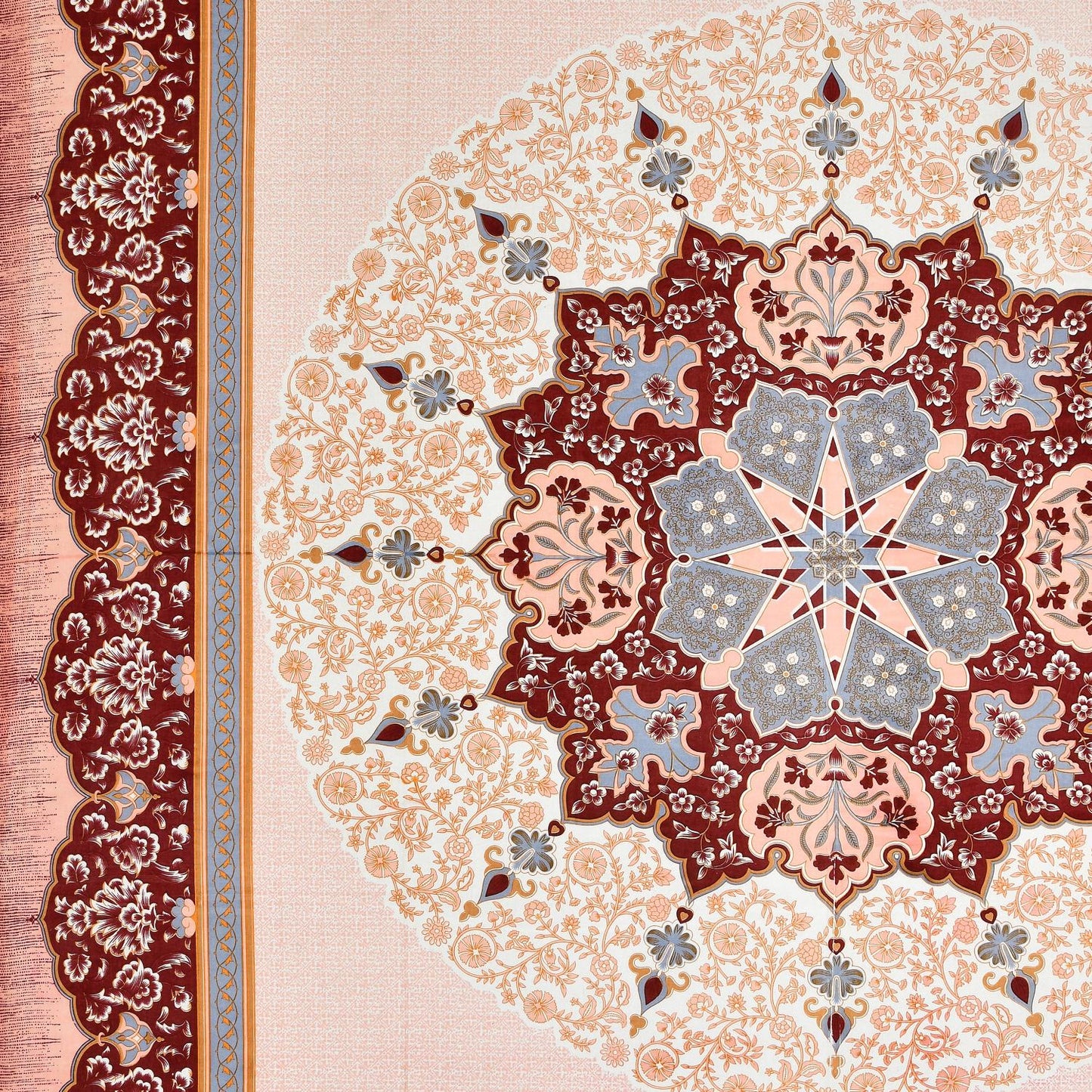 Rajasthan Royal Super Fine Cotton Block Print King Size Bedsheet