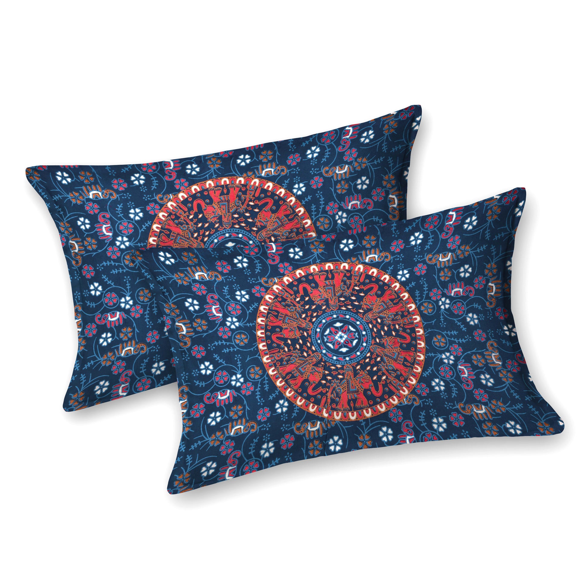 Rajasthan Royal Super Fine Cotton Block Print King Size Bedsheet