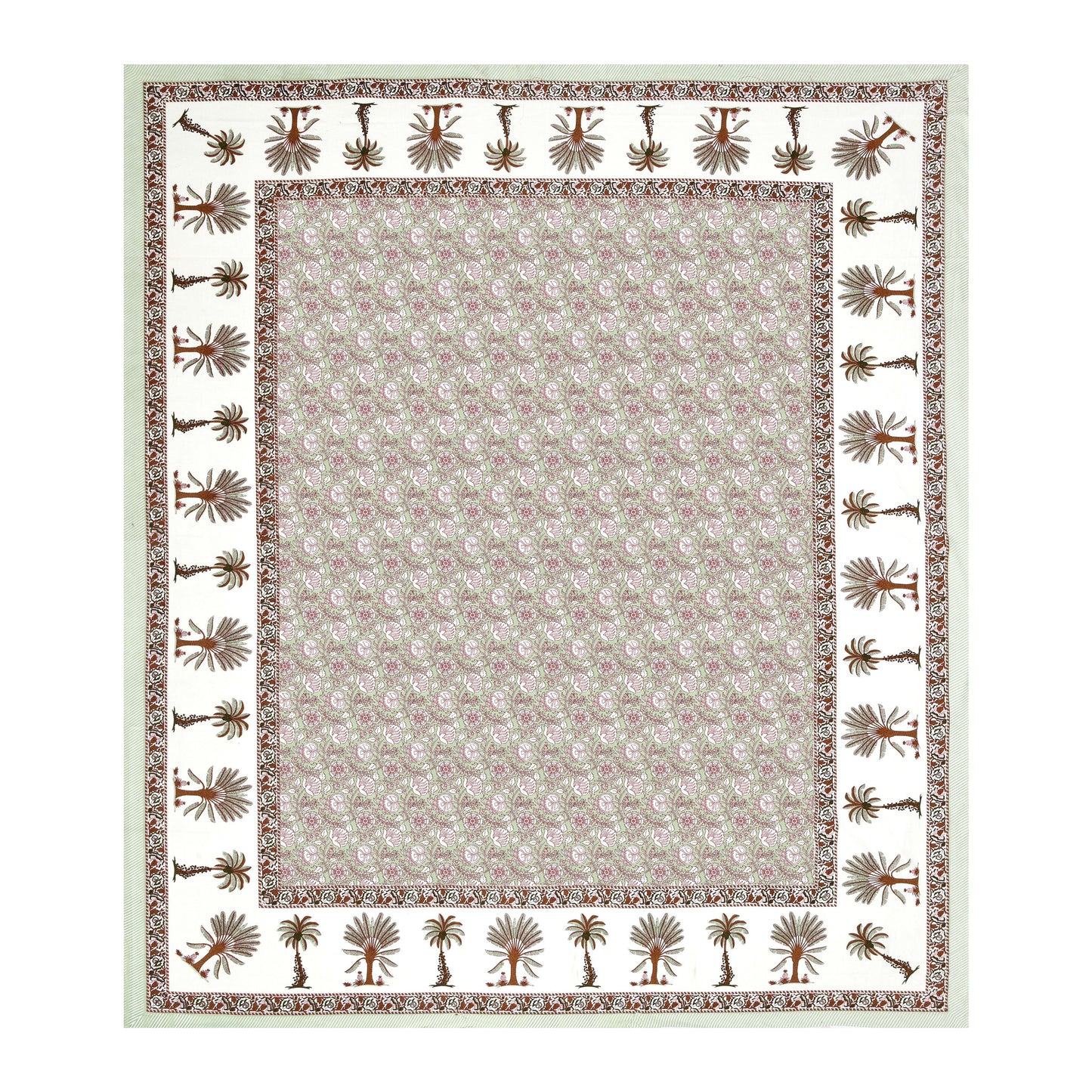 Rajasthan Royal Super Fine Cotton Block Print King Size Bedsheet