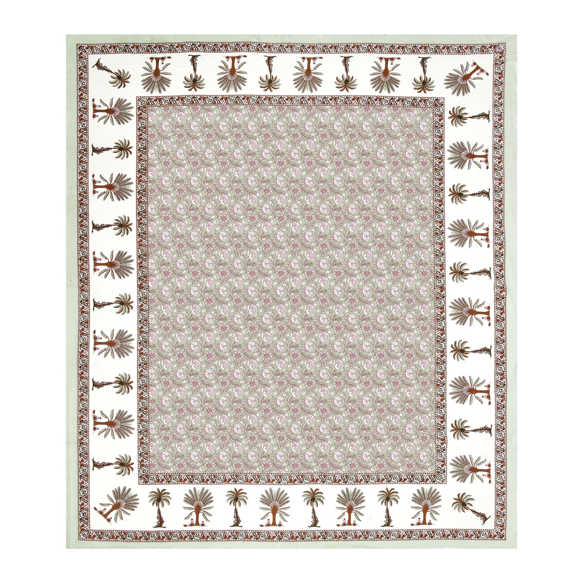 Rajasthan Royal Super Fine Cotton Block Print King Size Bedsheet