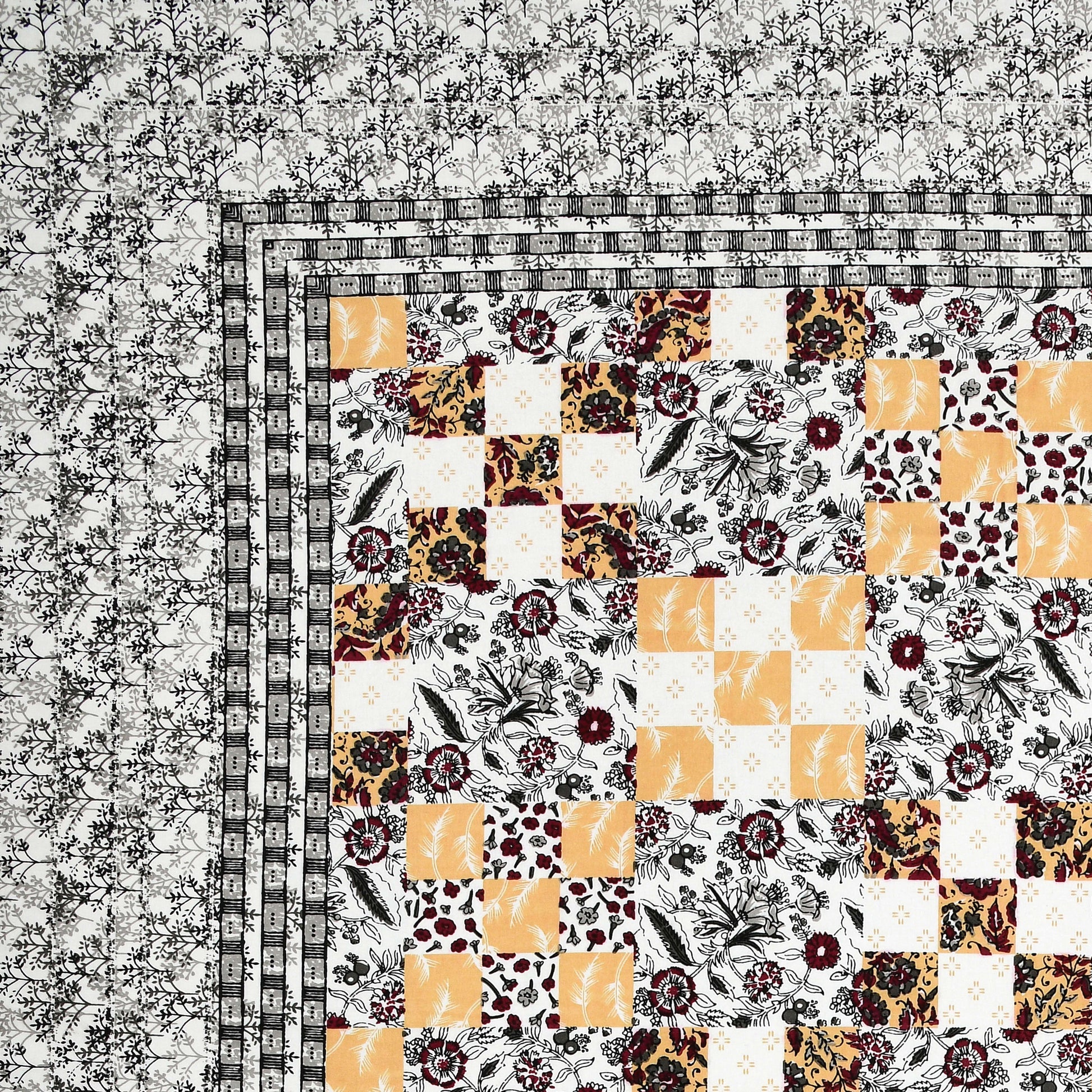 Rajasthan Royal Super Fine Cotton Block Print King Size Bedsheet