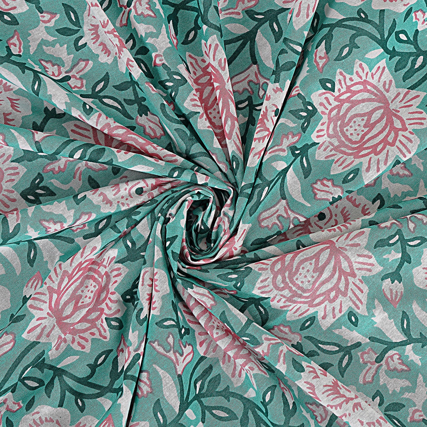 Rajasthan Royal Super Fine Cotton Block Print King Size Bedsheet