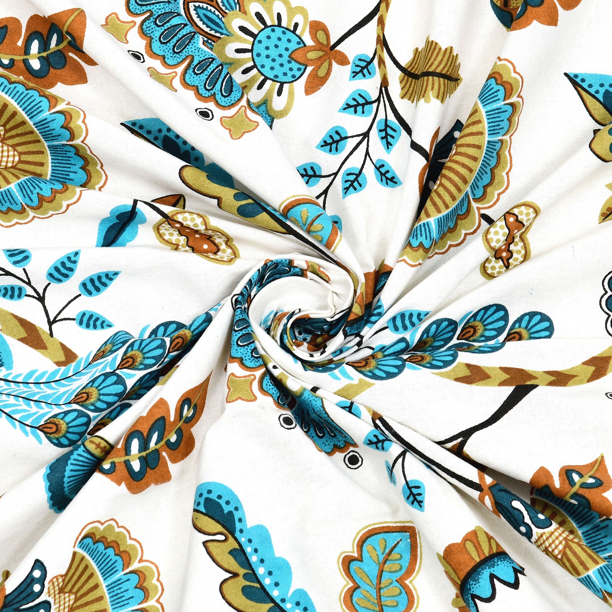 Rajasthan Royal Super Fine Cotton Block Print King Size Bedsheet