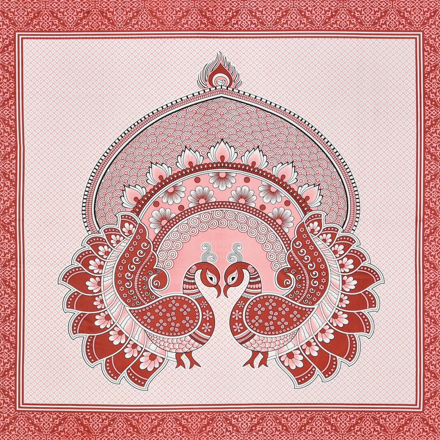 Rajasthan Royal Super Fine Cotton Block Print King Size Bedsheet