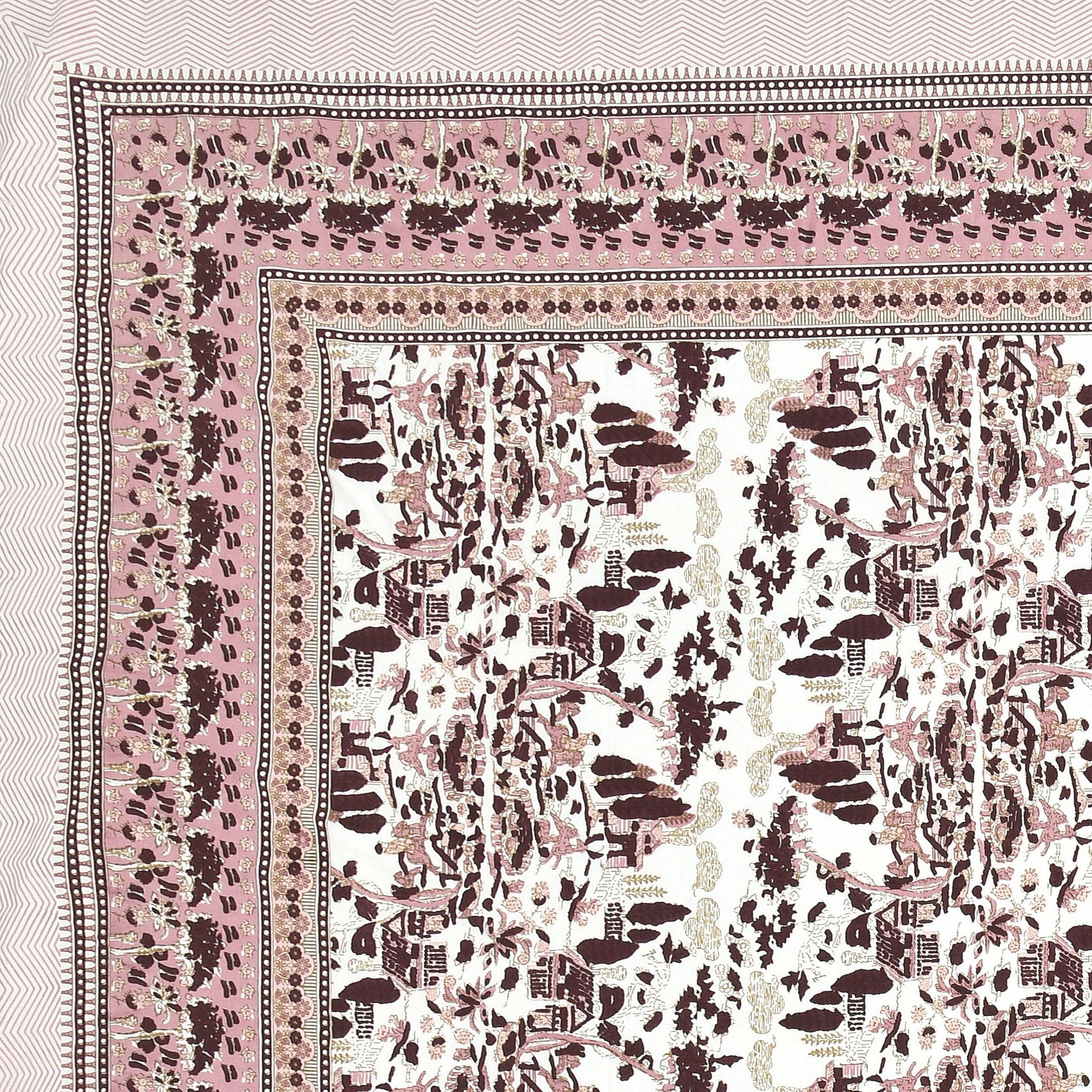 Rajasthan Royal Super Fine Cotton Block Print King Size Bedsheet