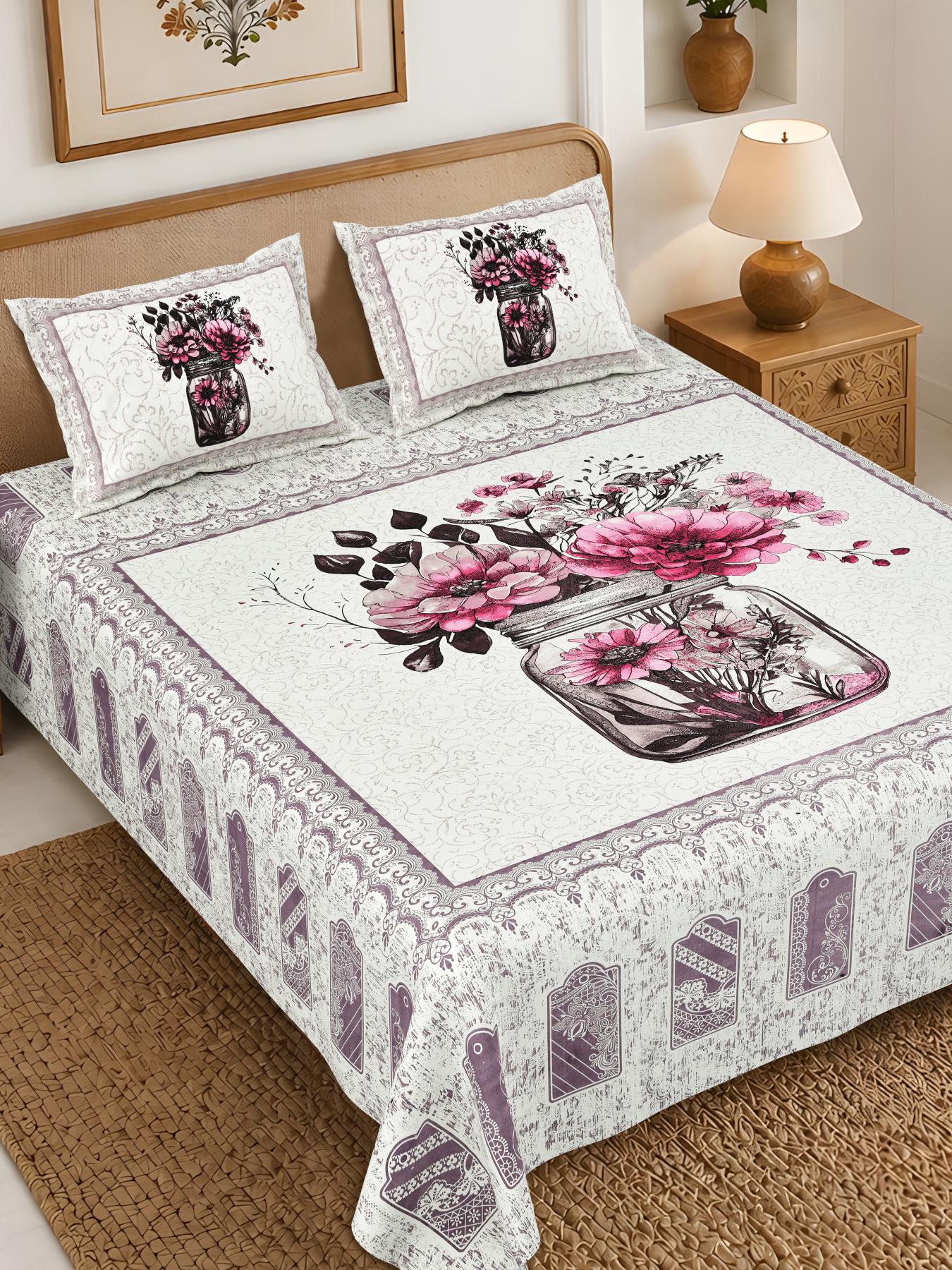 Rajasthan Royal Super Fine Cotton Block Print King Size Bedsheet